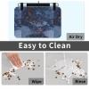 Golden Tropical Plant Waterproof Pet Feeding Mat, 40 x 60 cm view 4