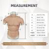 ERSINIAN Silicone Muscle Chest with High Neck, Realistic Male Chest for Cosplay, Halloween and Masquerade Costumes, Caucasian view 3