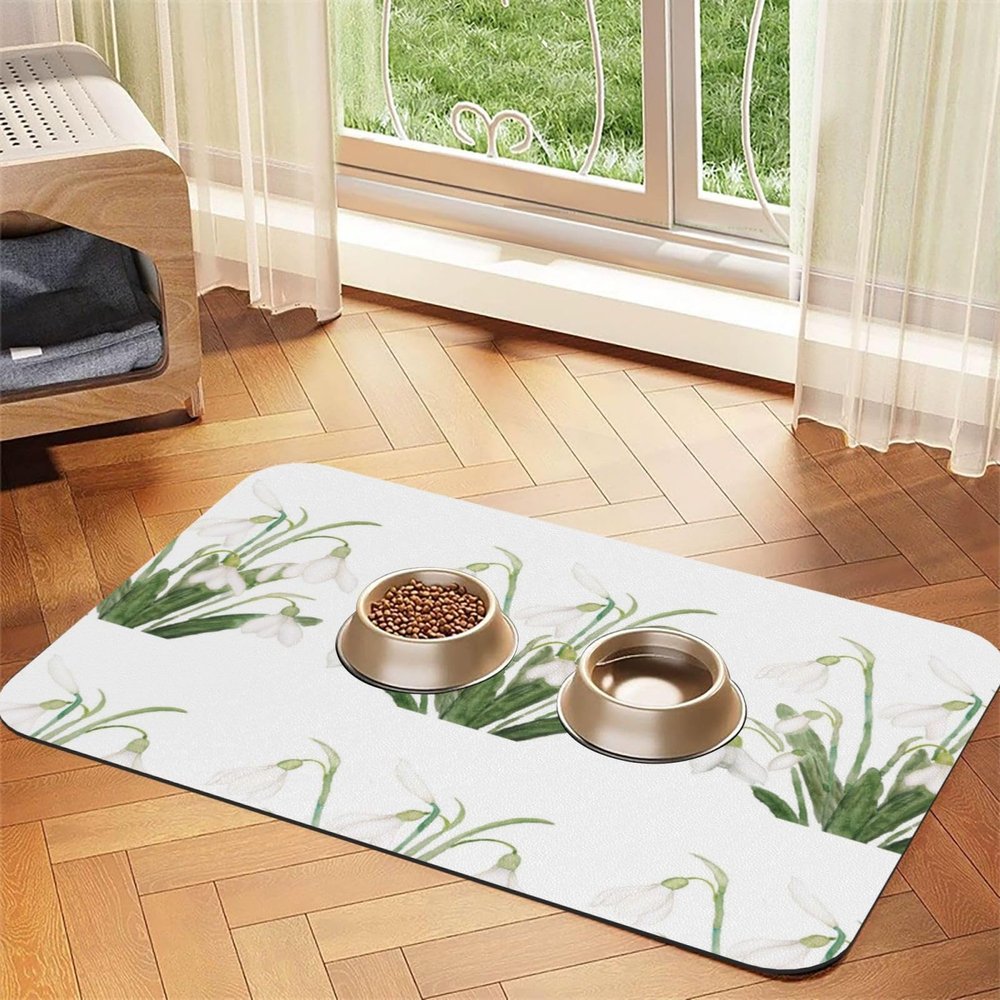 Westie Pattern Waterproof Pet Feeding Mat, 40 x 60 cm