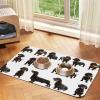 Dog Feeding Mat with Animal Designs, Waterproof PU Leather, 40 x 60 cm view 1