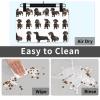 Dog Feeding Mat with Animal Designs, Waterproof PU Leather, 40 x 60 cm view 4