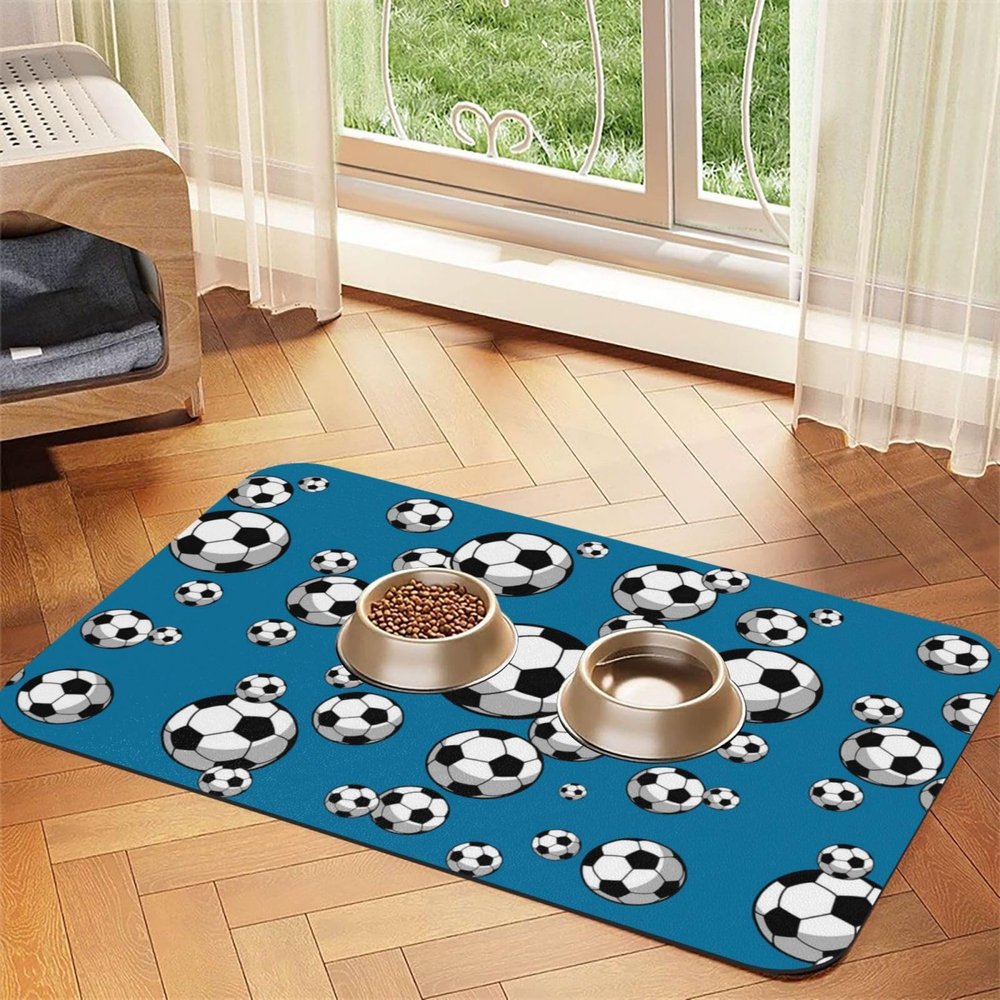 Luxury Gold Leopard Pattern Waterproof Pet Feeding Mat, 40 x 60 cm