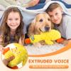 Dog Calming Toy Duck, Yellow Plush Chew Toy for Puppies (Green) view 3