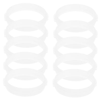 Hohopeti Hamster Tube Connector Rings, White Plastic, 10-Pack