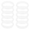 Hohopeti Hamster Tube Connector Rings, White Plastic, 10-Pack view 1