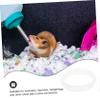 Hohopeti Hamster Tube Connector Rings, White Plastic, 10-Pack view 3