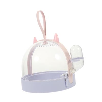 BAZEITFLOW Portable Hamster Carrier, Transparent Outdoor Travel Cage