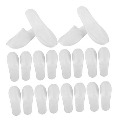 VICASKY Disposable Guest Slippers, 20 Pairs, Nonwoven, White