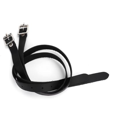 1 Pair Spur Straps for Horse Spurs with PU & Leather Surface