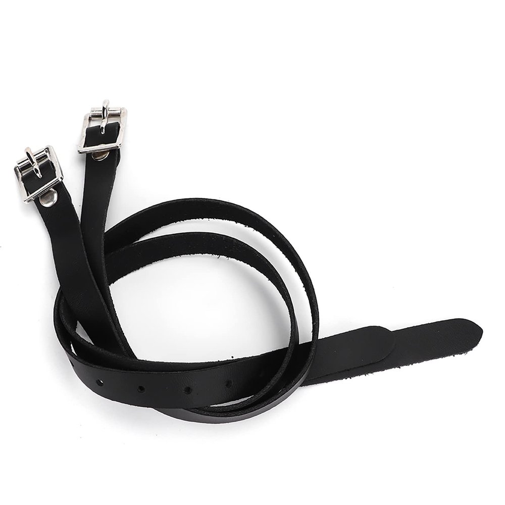 1 Pair Spur Straps for Horse Spurs with PU & Leather Surface