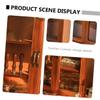 BAZEITFLOW Retro Storage Cabinet and Glass for Cosmetics and Organization view 2