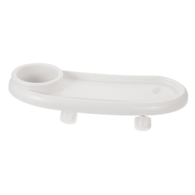 FRCOLOR Removable Stroller Snack Tray with Drink Holder, White