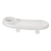 FRCOLOR Removable Stroller Snack Tray with Drink Holder, White view 1