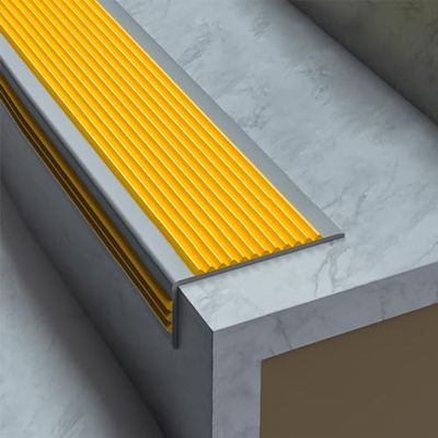 L-Shaped Non-Slip Vinyl Stair Nosing for Indoor and Outdoor Stairs