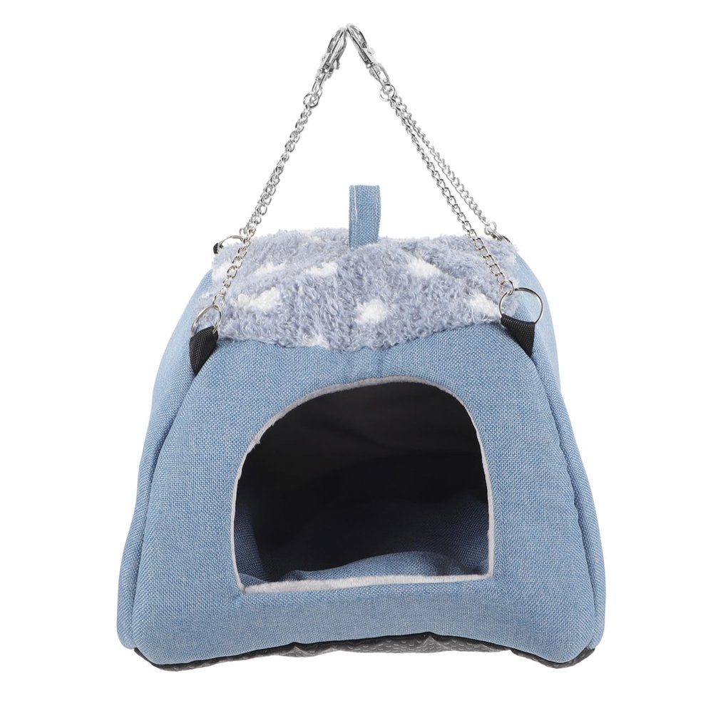 DECOMELODY Small Hamster Hammock Bed with Breathable Fabric and Sponge Filling for Chinchillas and Small Pets