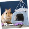 DECOMELODY Small Hamster Hammock Bed with Breathable Fabric and Sponge Filling for Chinchillas and Small Pets view 4
