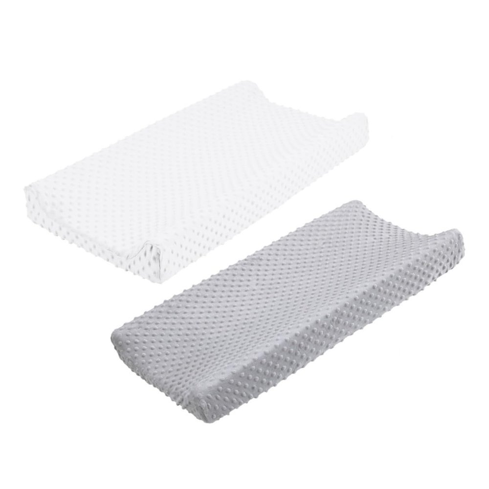 ZUNOXAZ Changing Pad Covers, 2-Pack, Polyester, Washable and Skin-Friendly