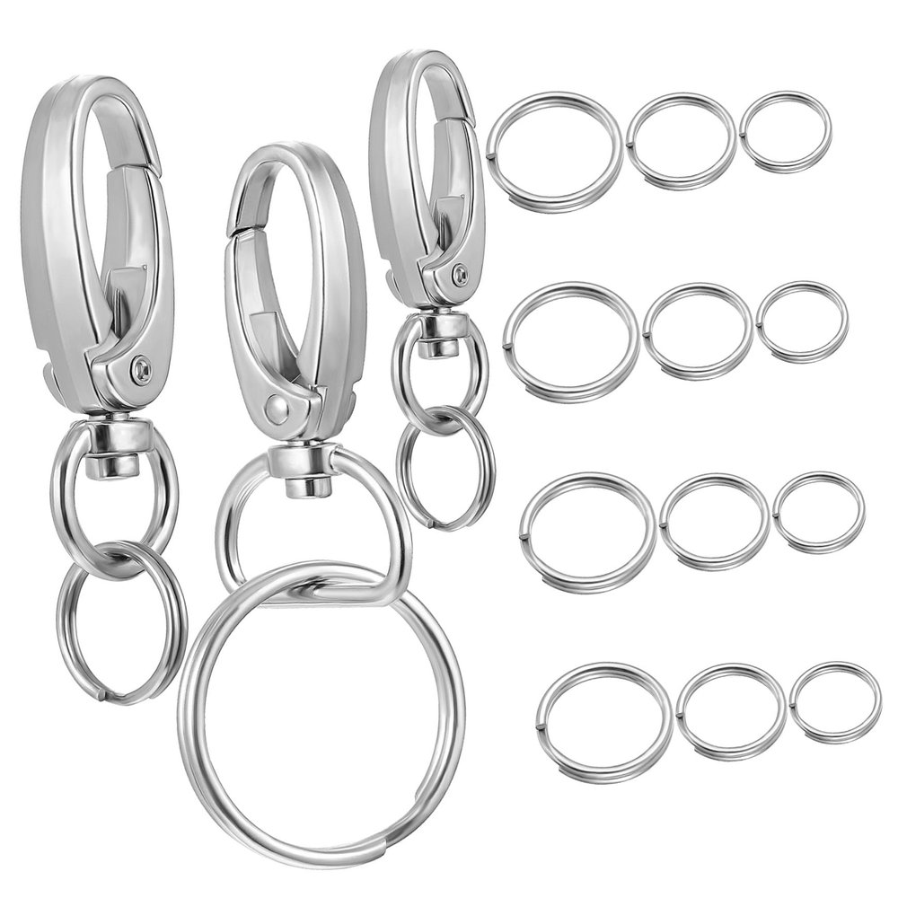 Gadpiparty Stainless Steel Dog Tag Clips with Rings for Small to Medium Dogs
