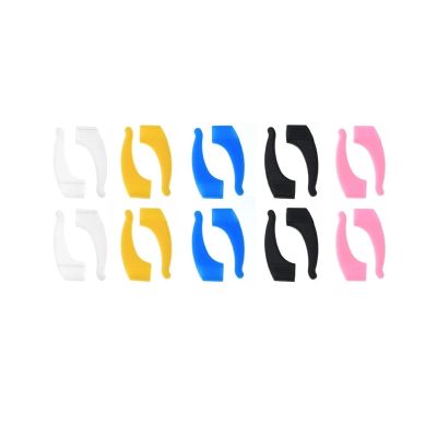 20-Piece Anti-Slip Silicone Ear Grips for Glasses, Style A, White