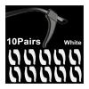 20-Piece Anti-Slip Silicone Ear Grips for Glasses, Style A, White view 2