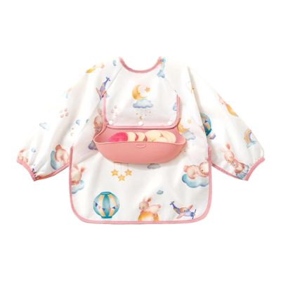 Generic Long-Sleeve Baby Bib with Pocket
