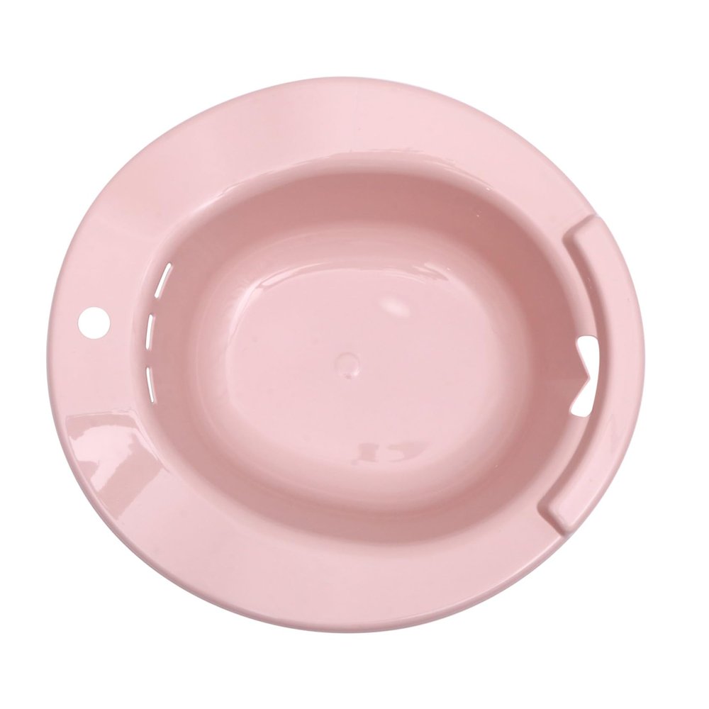 Pink PP Toilet Sitz Bath, Non-Slip, for Postpartum Care