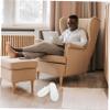 TOVINANNA 6 Pairs White Disposable Coral Fleece Slippers for Guests view 2