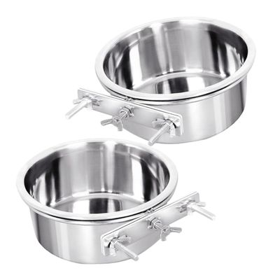 GANAZONO 2-Pack Stainless Steel Bowls for Cats and Dogs