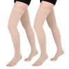 Evolyline 2-Pair Long Compression Stockings for Women and Men, 15–20 mmHg view 1