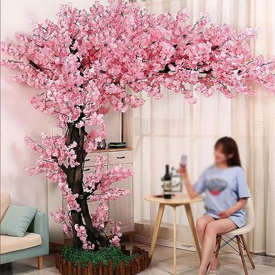Artificial Cherry Blossom Tree, Handmade Pink Flowers for Indoor and Outdoor Use