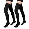 Evolyline 2-Pair Long Compression Stockings for Women and Men, 15–20 mmHg view 1