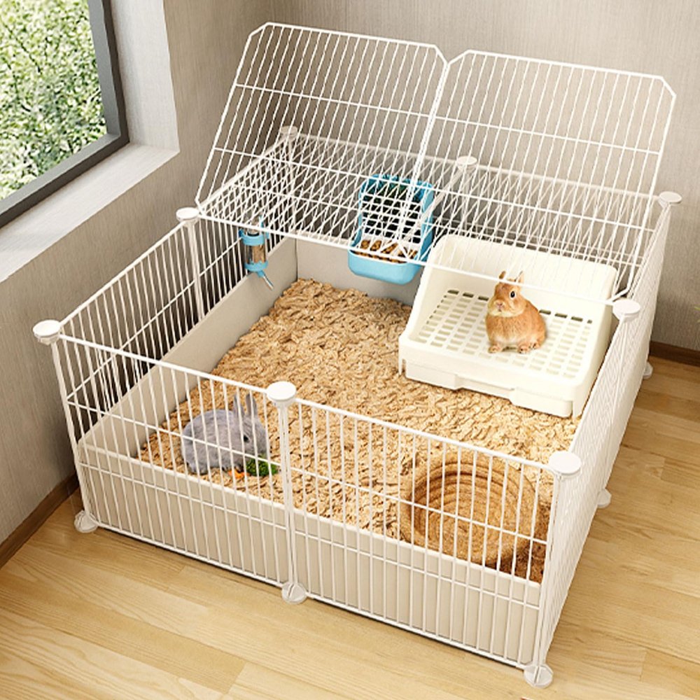 Indoor Metal Wire Rabbit Playpen for Small Pets