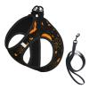 Halloween Pumpkin Print Harness and Leash Set for Cats and Dogs view 1