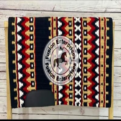 EQUIEMPRESS Western Show Saddle Pad, New Zealand Wool Top Wool Pad Sensor Flex, VK-026 (36" x 36")