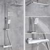 Handheld Shower Set, Thermostatic Bath and Shower Faucet, Rain Showerhead, Wall-Mounted, Chrome LWX view 1