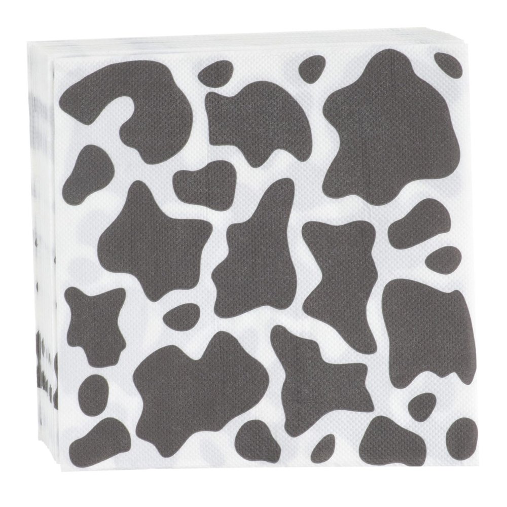 VICASKY Graduation Party Disposable Napkins with Cow Pattern, 100 Sheets