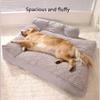 Hruile Large Dog Bed, Washable Plush Pet Sofa Cushion with Non-Slip Base view 2