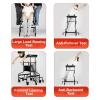 Upright Walker with Seat, 8-Wheel Stability, Folding Mobility Aid for Seniors, 180 kg Capacity view 4