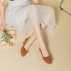 SWDZM Women's Bow-Knit Square-Toe Classic Versatile High-Heel Court Shoes, Brown, EU 36 view 4