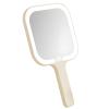 Rechargeable LED Hand Mirror with Touch Control, 3-Color Lighting, Compact Design for Travel, USB-C Charging view 1