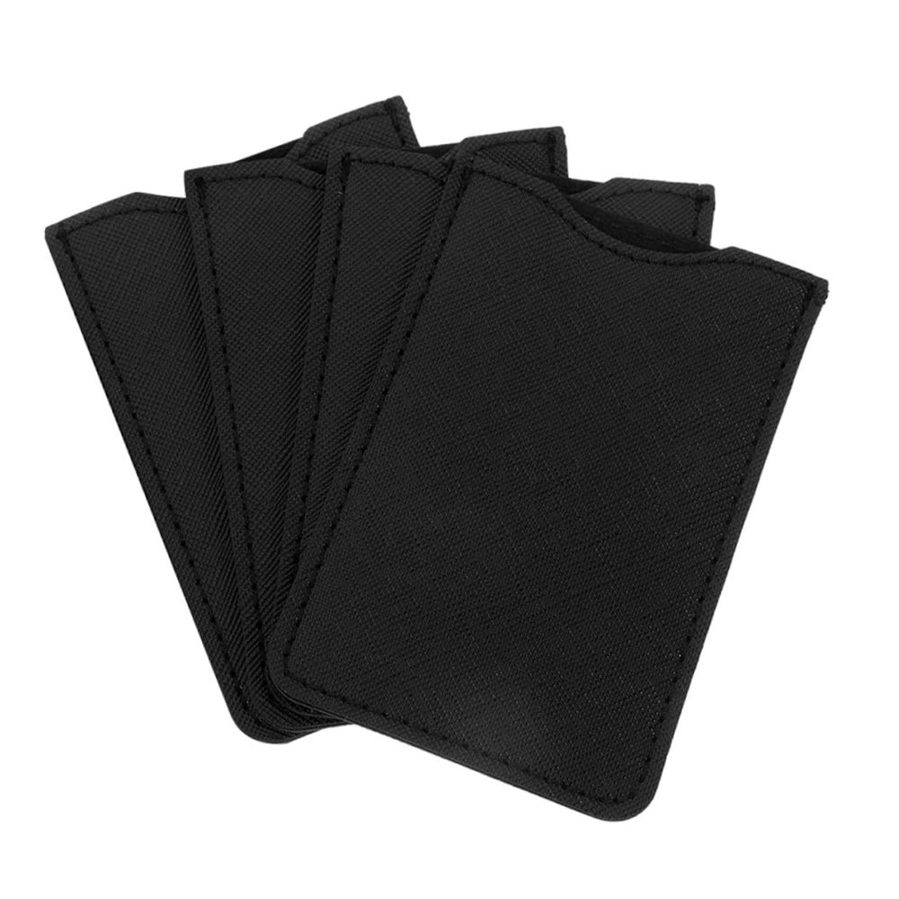 PLAFOPE 4-Piece Faux Leather Comb Pouches with Eyelash Tweezers, Portable Case, Gentle on Hair and Scalp, Durable for Travel and Home
