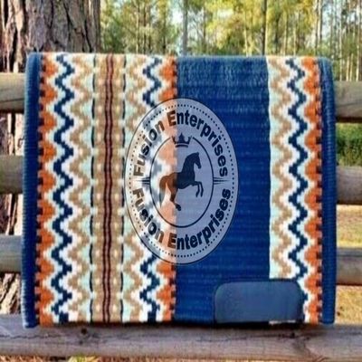 EQUIEMPRESS Western Show Saddle Pad, New Zealand Wool Top Wool Pad Sensor Flex, Adjustable, VK-064 (34 x 40 in)