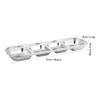 Levemolo 3-Piece Stainless Steel Divided Pet Food Tray, Portable Bowl for Cats view 2