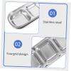 Levemolo 3-Piece Stainless Steel Divided Pet Food Tray, Portable Bowl for Cats view 3