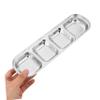 Levemolo 3-Piece Stainless Steel Divided Pet Food Tray, Portable Bowl for Cats view 4