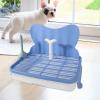 FewNvWa Dog Toilet Training Tray with Grid and Removable Drawer, 47 cm, Blue, 14 mm view 2