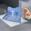 FewNvWa Dog Toilet Training Tray with Grid and Removable Drawer, 47 cm, Blue, 14 mm view 3
