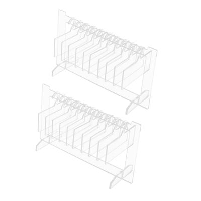 DECOMELODY Acrylic Nail Art Display Holder, 2-Piece Set, Elegant Design, Easy to Use