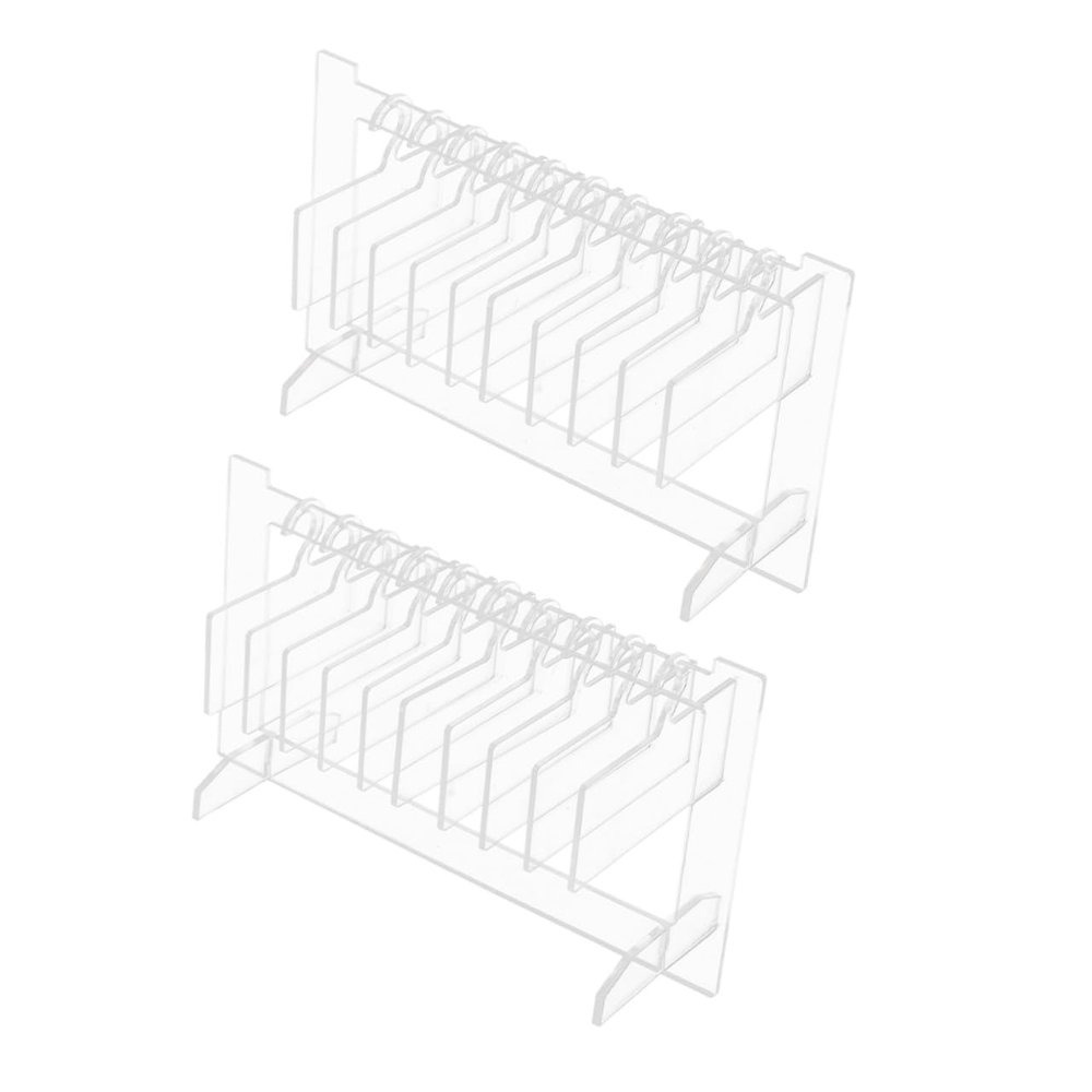 DECOMELODY Acrylic Nail Art Display Holder, 2-Piece Set, Elegant Design, Easy to Use