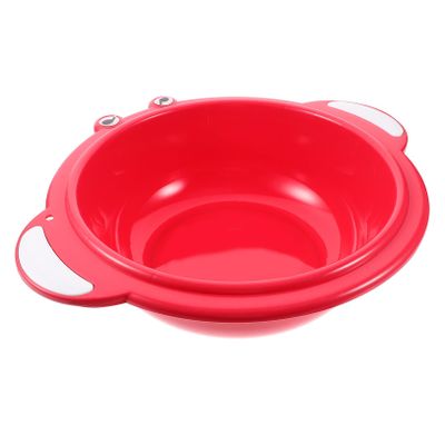 Homoyoyo Children's Wash Basin with Handles, Round Plastic Baby Basin, Portable Cartoon Design